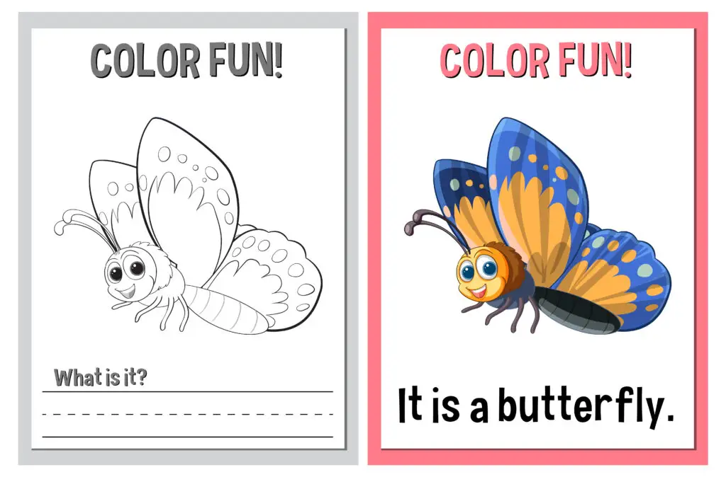 color fun! educational butterfly activity